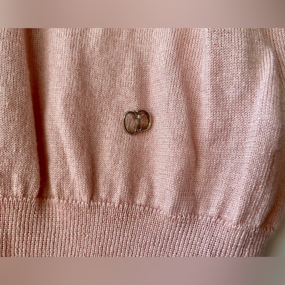 Christian Dior Silk & Cashmere Blend Pale Pink sweater, size 4 - Picture 2 of 8